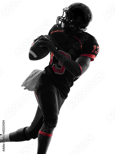 american football player quarterback portrait silhouette photo