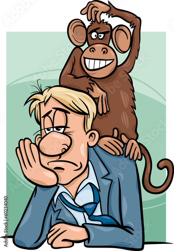 monkey on your back cartoon