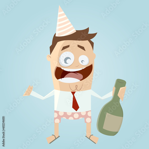 business cartoon männchen party