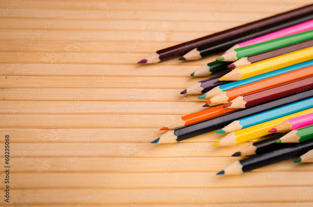 Closeup of colored pencils Closeup of colored pencils
