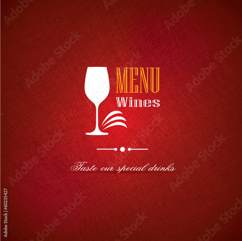 Wine menu cover design for restaurants