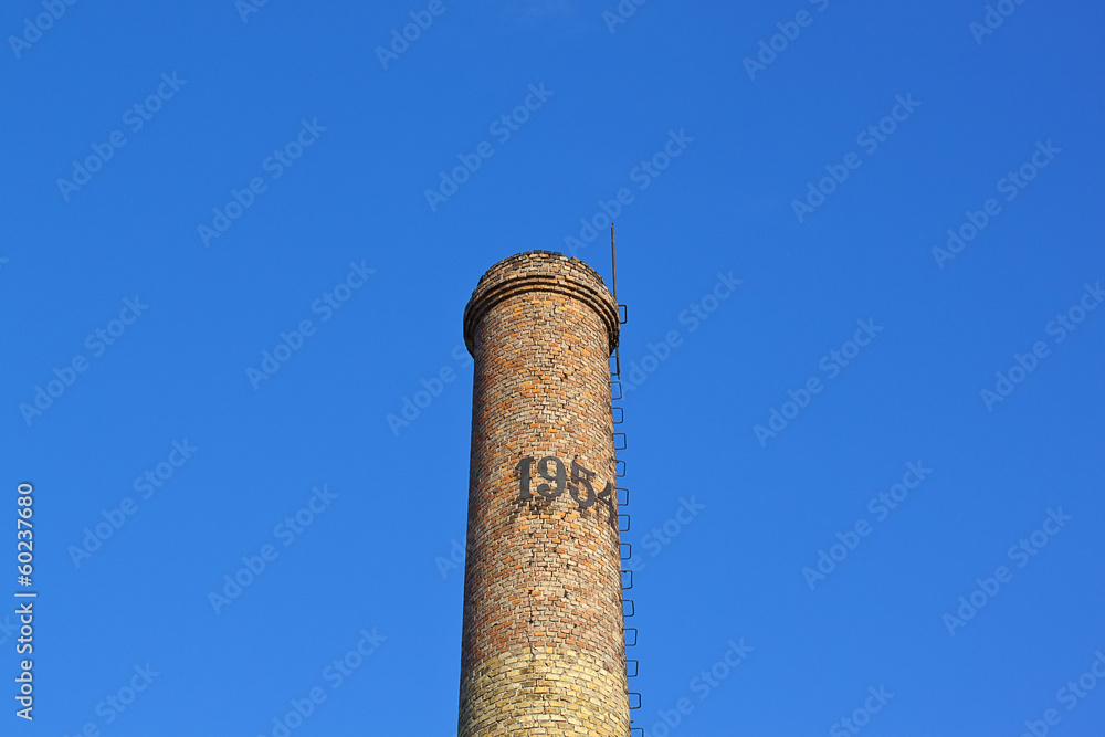 brick boiler tube on blue sky