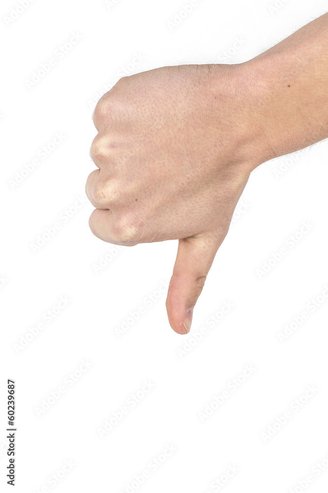 thumbs down sign with hand thumbs down sign with hand