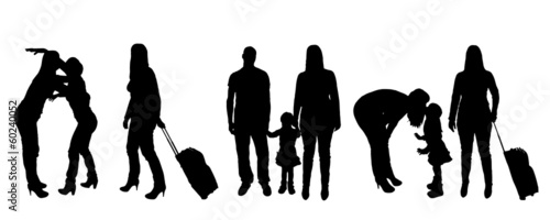 vector silhouette family