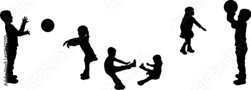 vector silhouette family