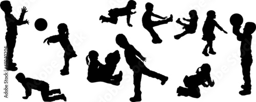 vector silhouette family