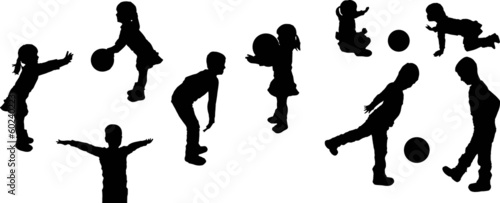 vector silhouette family