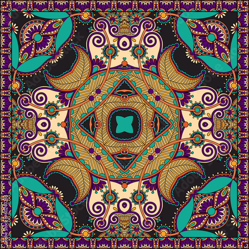 Traditional ornamental floral paisley bandanna