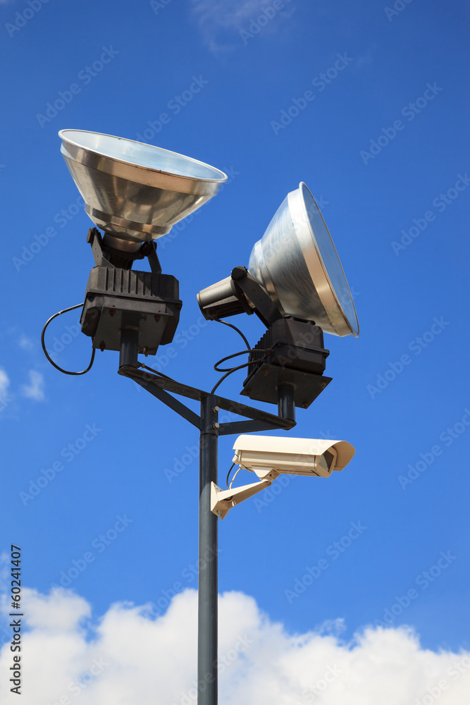 Equipment for safety oversight - camera and lamp. Equipment for safety oversight - camera and lamp.