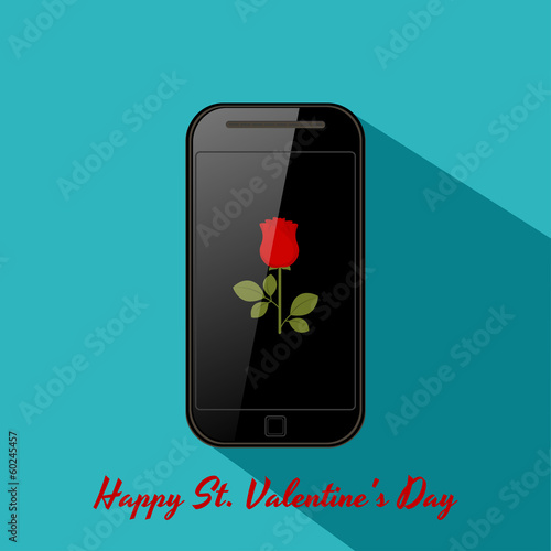 Valentine's background in flat design style.