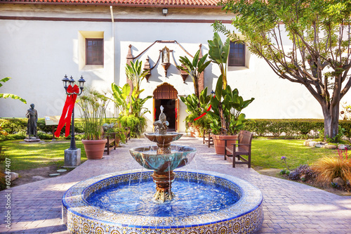 Mexico Tile Fountain Mission San Buenaventura Ventura California