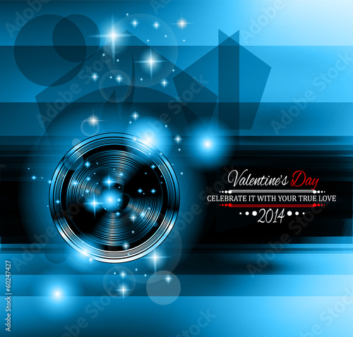 Valentine's Day template with stunning hearts