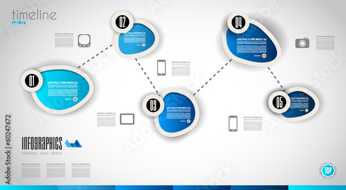 Infographic design template with paper tags