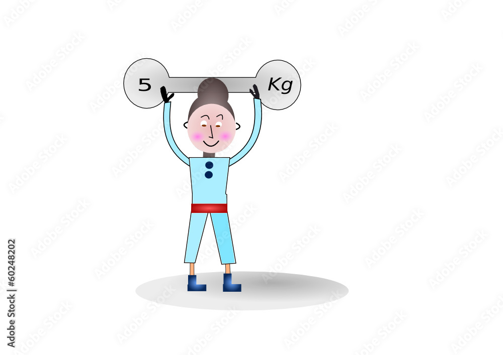 Frau, Hanteln, Bodybilding