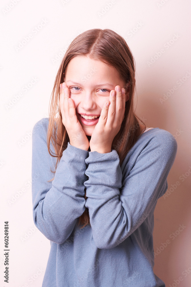 Cute smiling teen girl Cute smiling teen girl