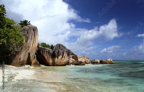 Plage, Anse source d'argent, Seychelles islands