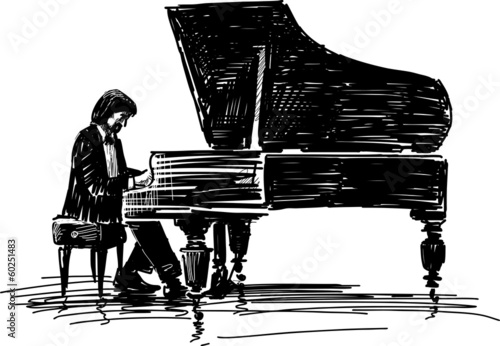 Obraz na plátně pianist