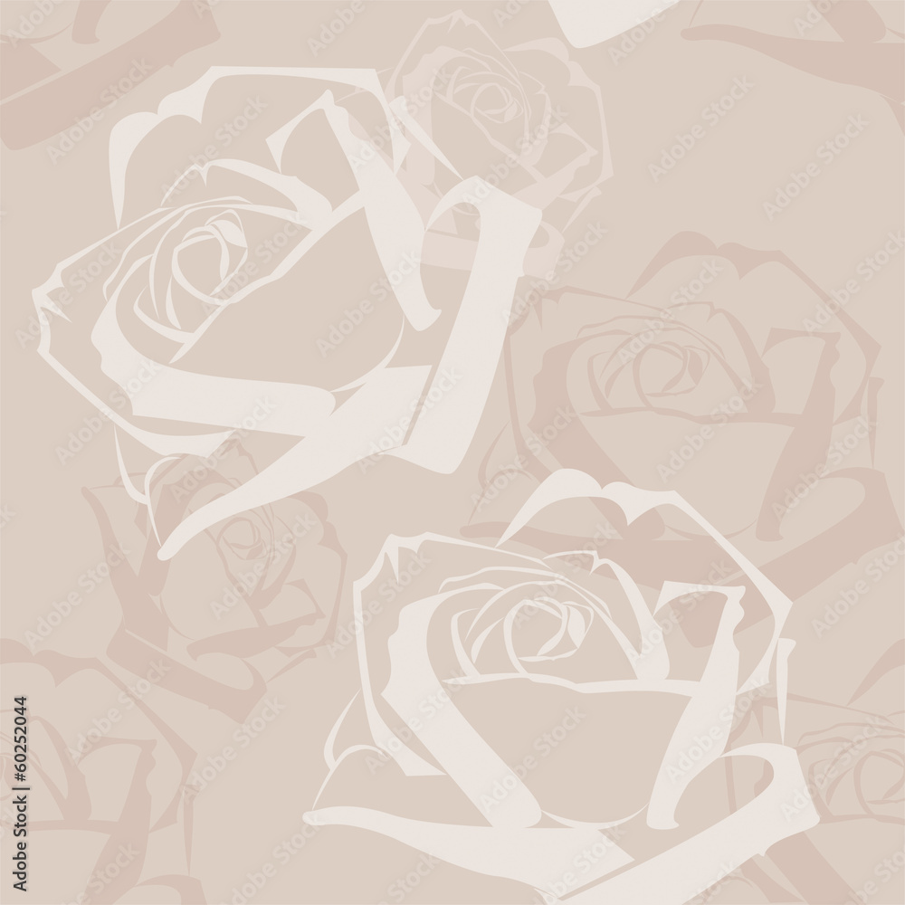 Abstract Roses Pattern - obrazy, fototapety, plakaty 