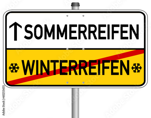 Sommerreifen Winterreifen Schild  #140113-svg02