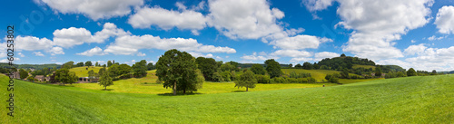 Idylliczny wiejski krajobraz, Cotswolds UK