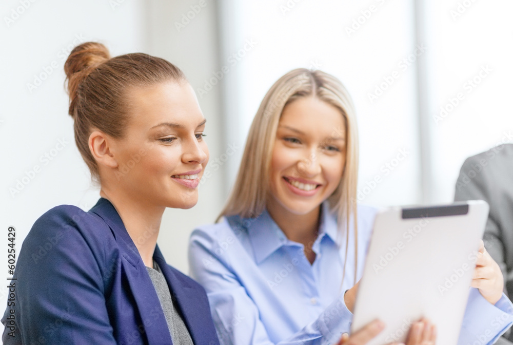 business team with tablet pc having discussion business team with tablet pc having discussion