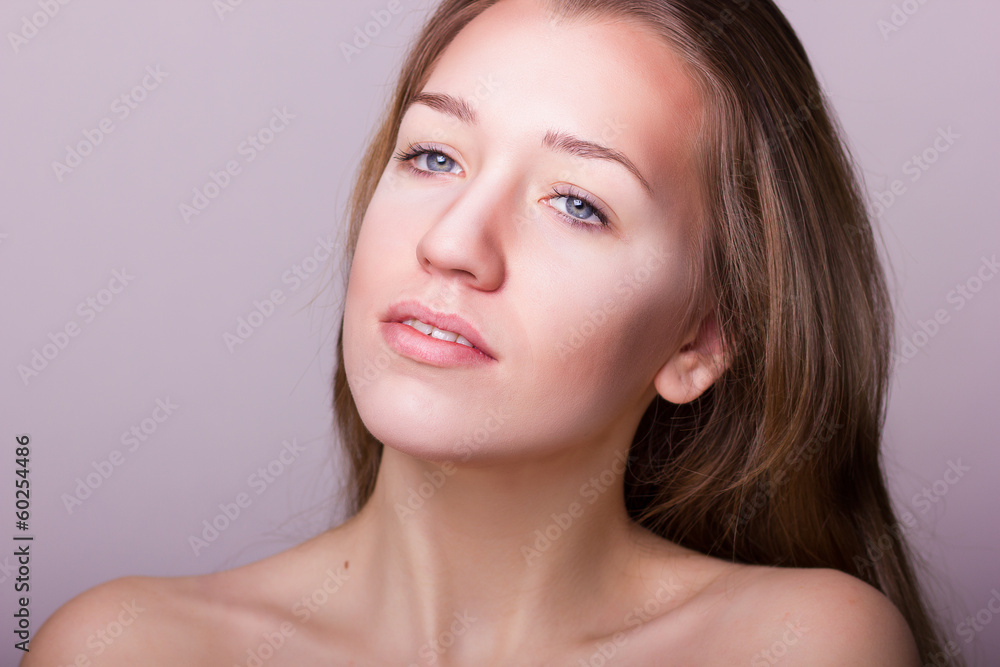 Studio beauty portrait of a beautiful young woman