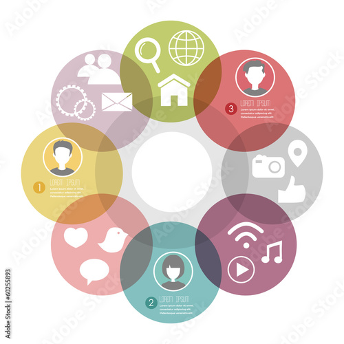 social network infographic banner