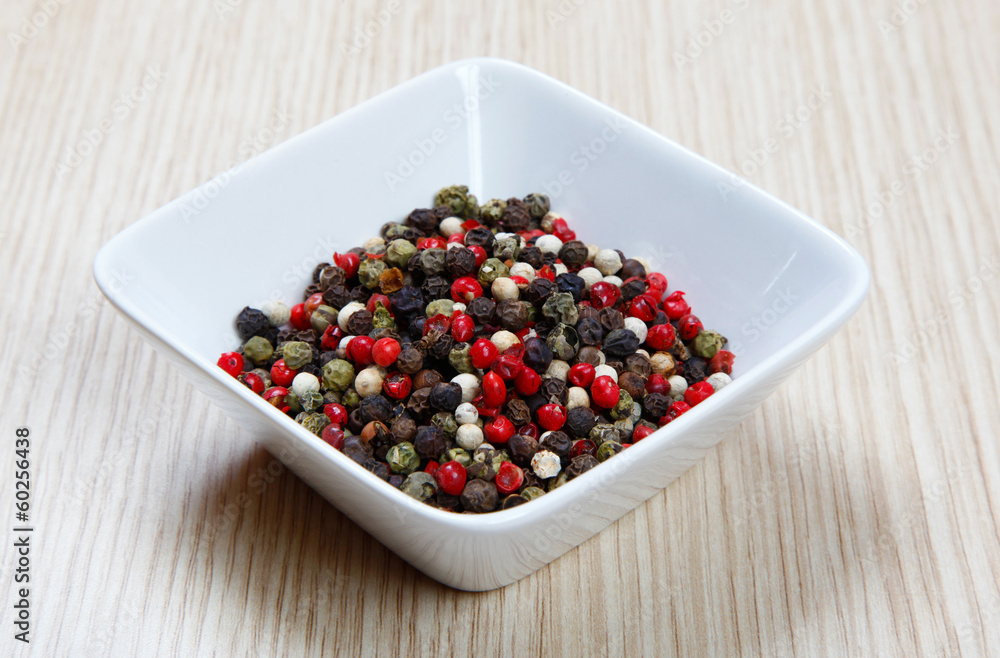 Red, white and black pepper Red, white and black pepper