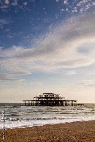 West Pier Ruins at Sunset, Brighton Beach, England