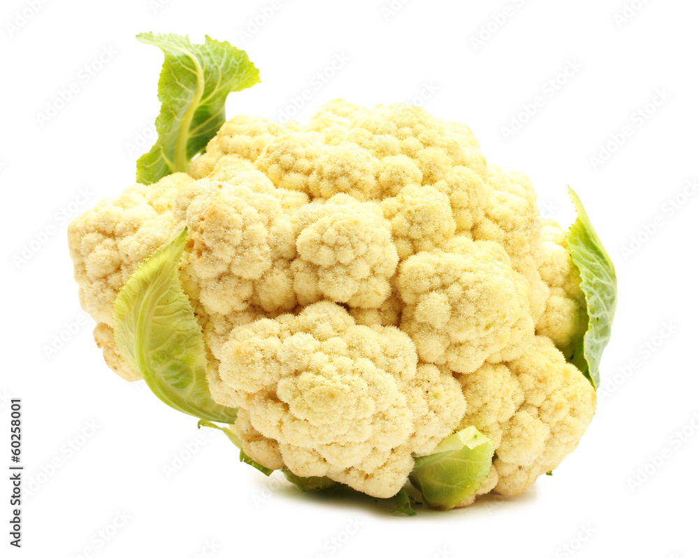 Fresh cauliflower isolated on white Fresh cauliflower isolated on white