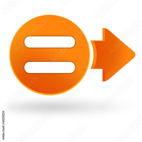 égalité sur symbole web orange