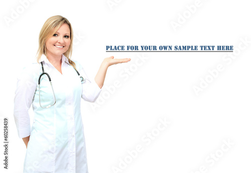 Young beautiful doctor with...