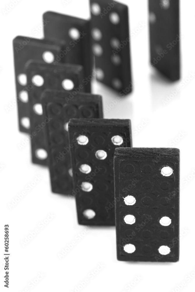 Dominoes isolated on white Dominoes isolated on white