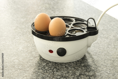 eggs in an egg boiler photo