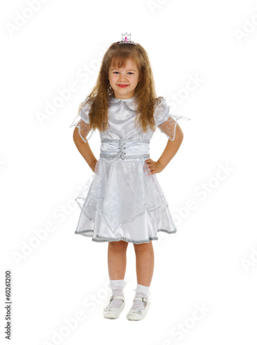 Little girl dressed as princess