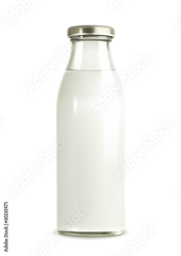 Milk bottle vector illustration