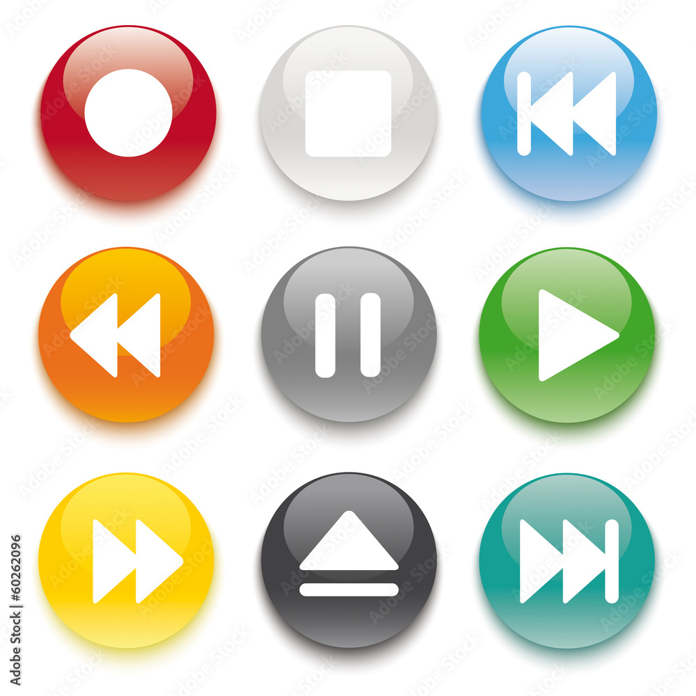 9 Colored Buttons 9 Colored Buttons