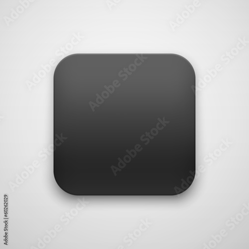 Black Abstract Blank App Icon Button Template
