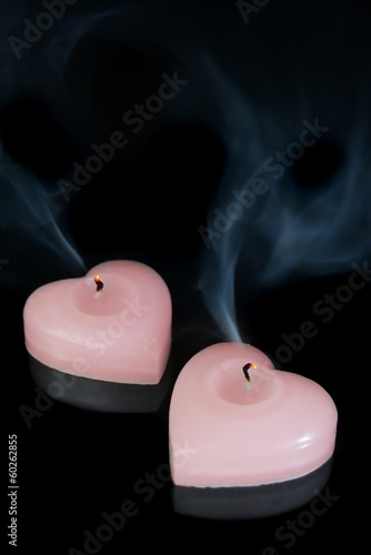 two extinguished candles