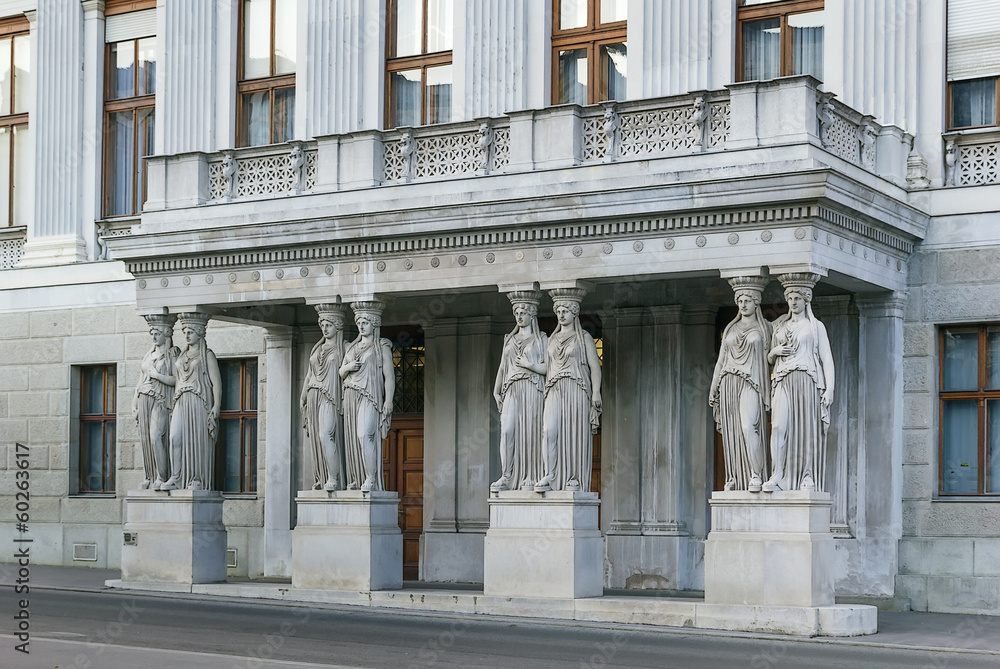 Obraz premium balcony with caryatids, Vienna
