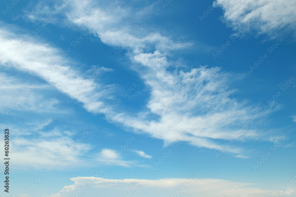 clouds in the blue sky