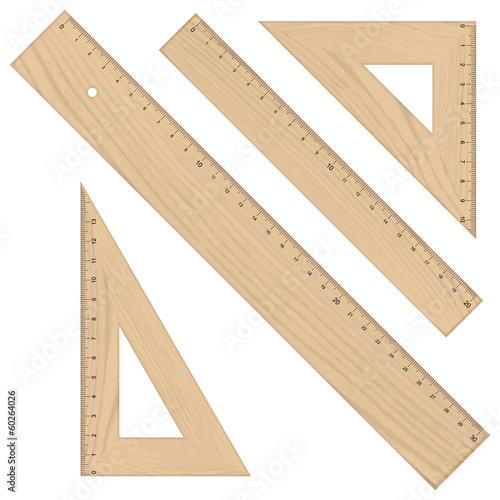 Set - Lineale Dreikant Holz