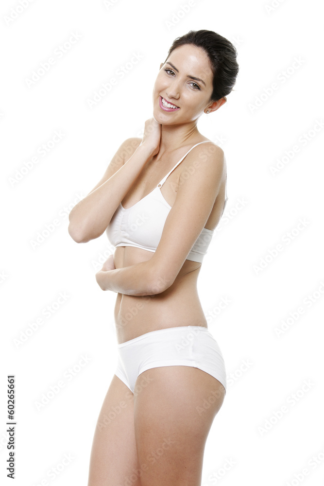 Woman in white underwear Woman in white underwear
