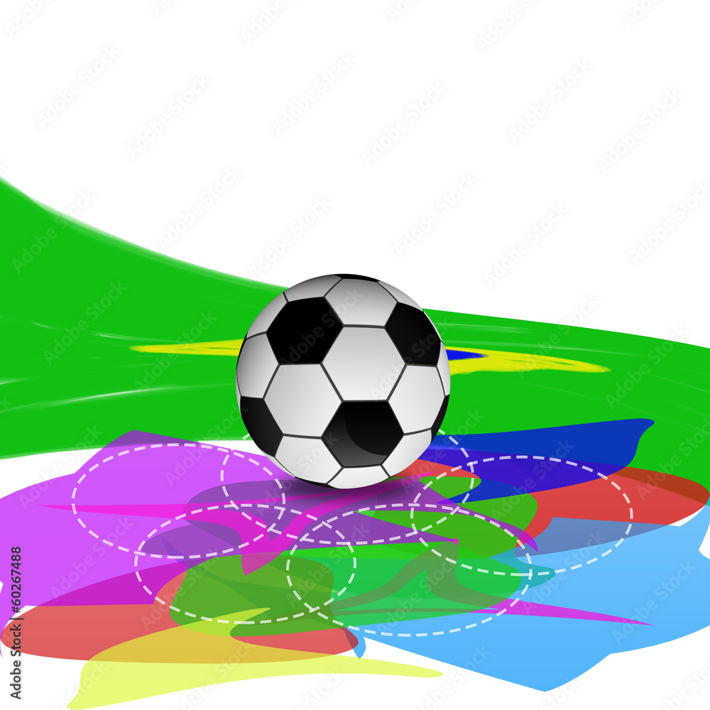 custom made wallpaper toronto digitalsoccer ball on brazil flag  brush paint style