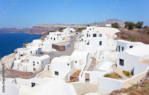 View of generic village at Santorini island