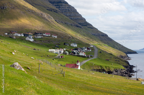 Faroe Islands, remote village of Kunoy