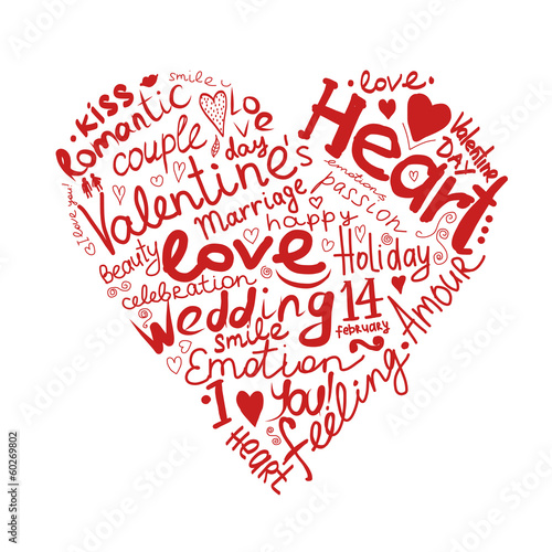 Valentine heart sketch for your design
