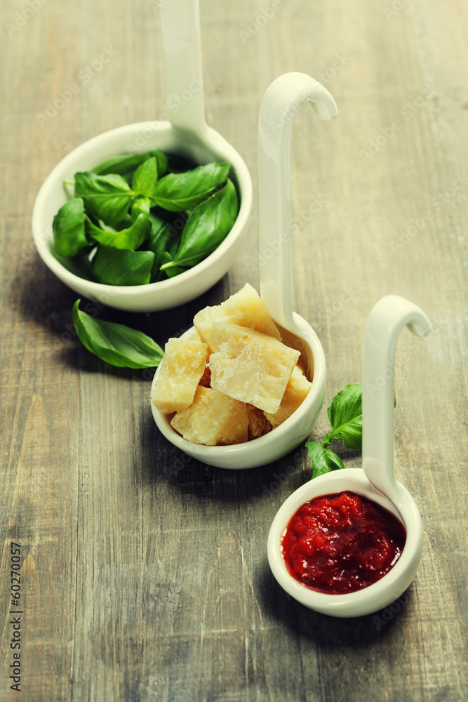 Ingredients for Italian cooking Ingredients for Italian cooking