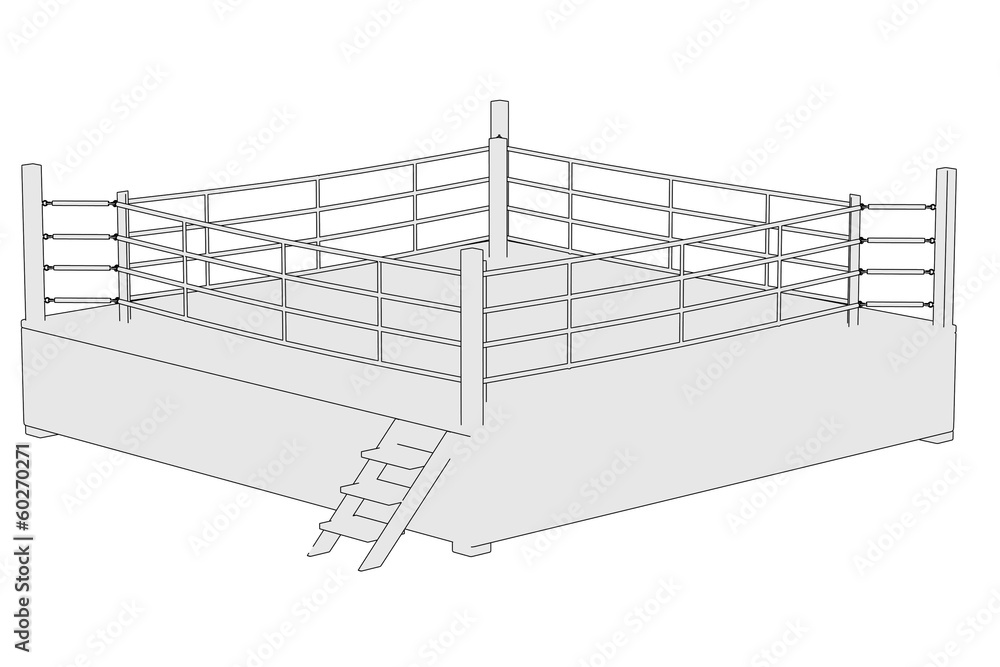 Fototapeta cartoon image of boxing ring
