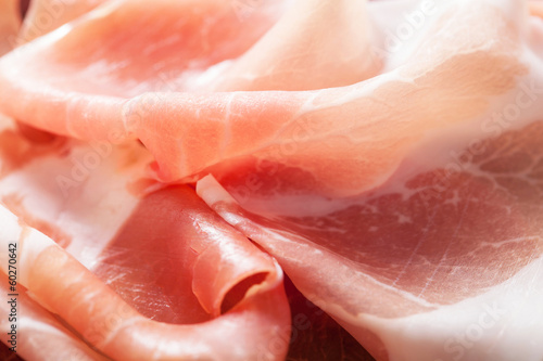 sliced prosciutto ham